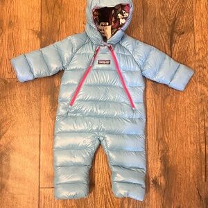 Patagonia Infant Blue and Pink Sweater Bunting